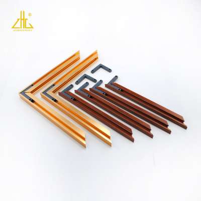 High quality alloy aluminium profiles for picture frame brushed surface glod sliver brush aluminum extrusion photo frame