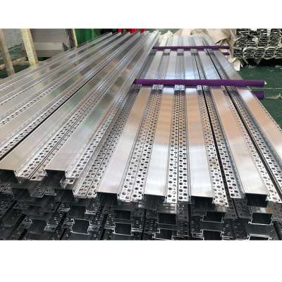 Perforated aluminium profile extrusion with drilled holes , aluminium milling cnc profile , extruded aluminium extrusion for cnc