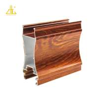 Anodized powder coating wood finish aluminium extrusion profile manufacturer / wood texture aluminium profiles price factory